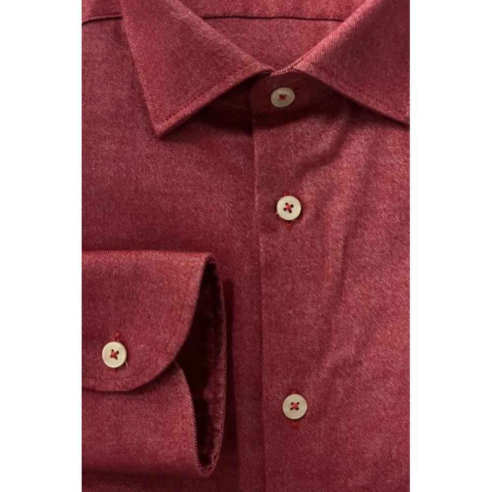 Baldinini Trend Red Cotton Shirt