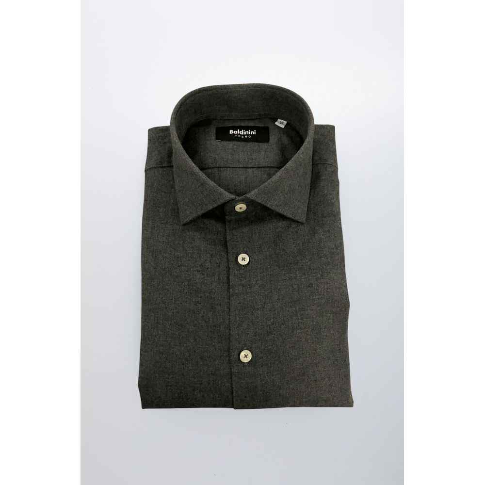 Baldinini Trend Gray Cotton Shirt