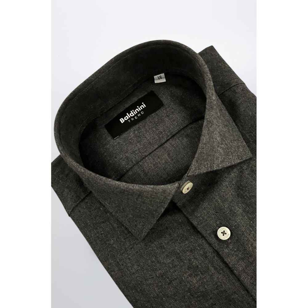 Baldinini Trend Gray Cotton Shirt
