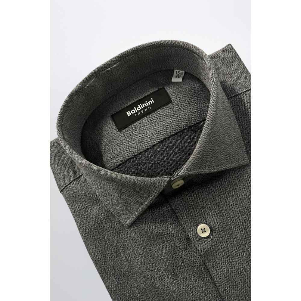 Baldinini Trend Gray Cotton Shirt