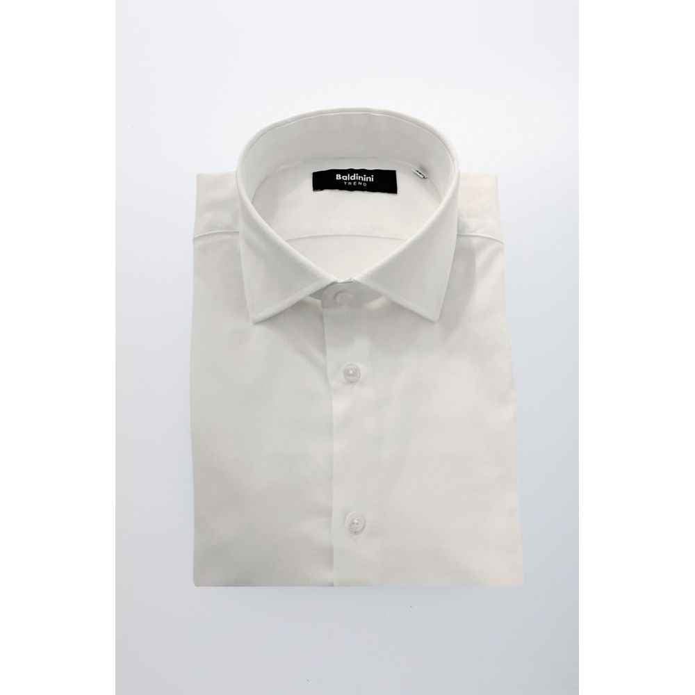 Baldinini Trend White Cotton Shirt