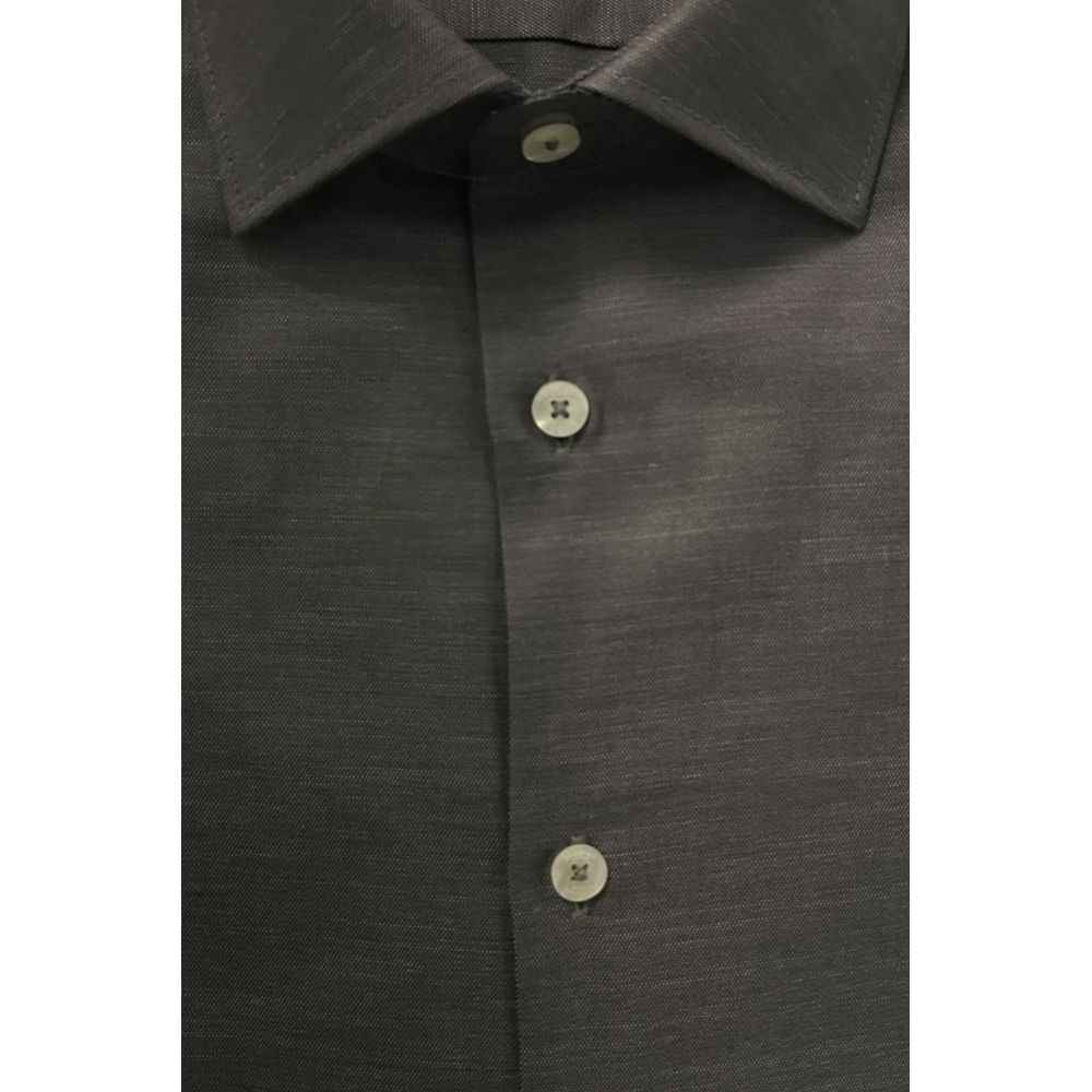 Baldinini Trend Gray Cotton Shirt