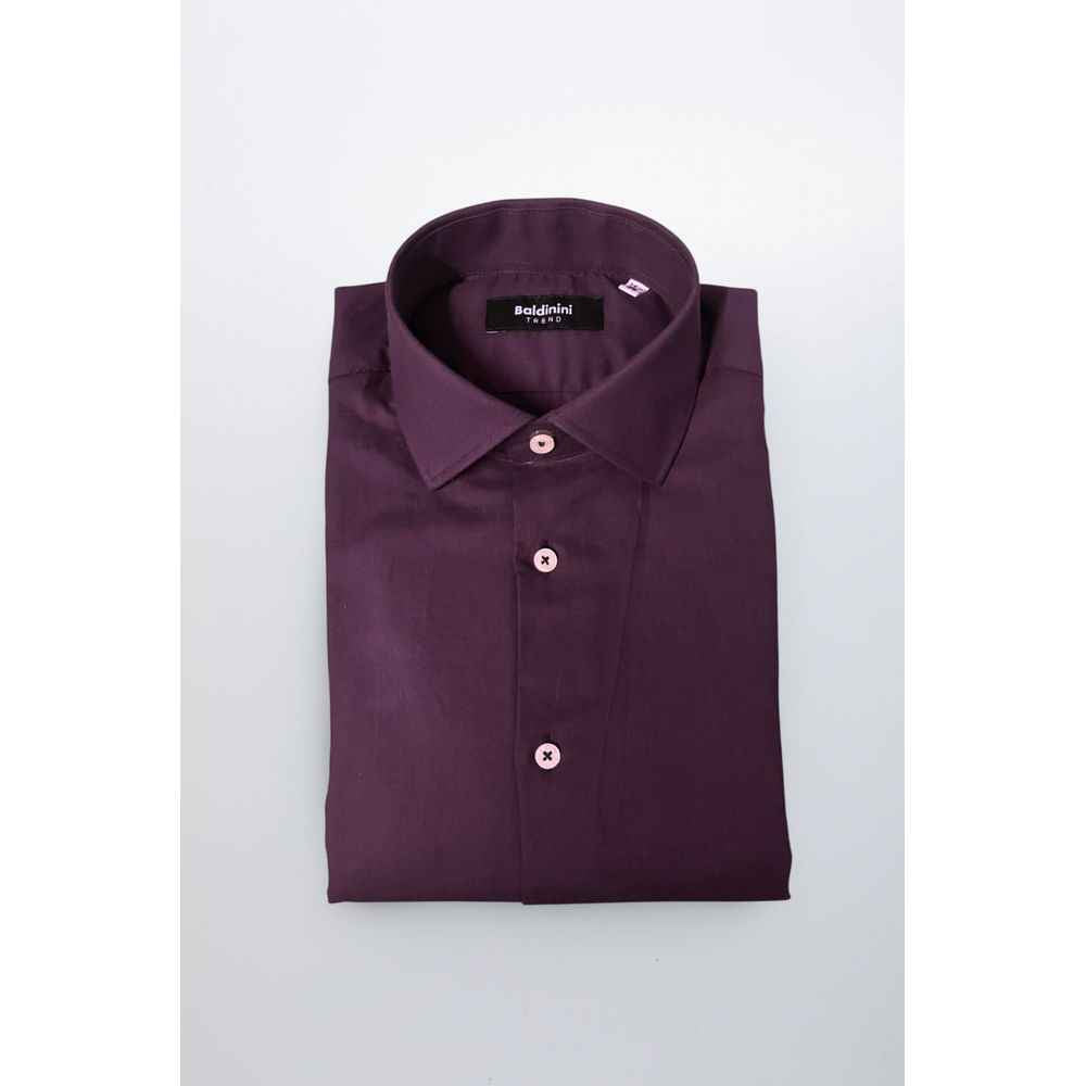 Baldinini Trend Purple Cotton Shirt