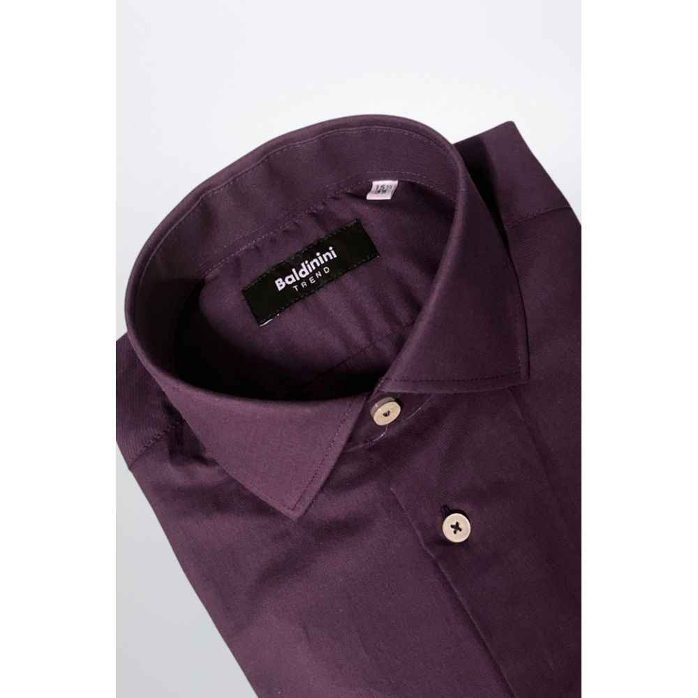 Baldinini Trend Purple Cotton Shirt