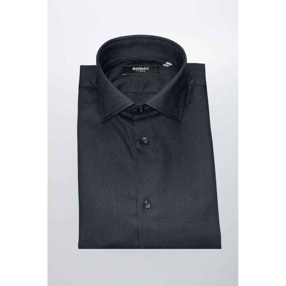 Baldinini Trend Black Cotton Shirt