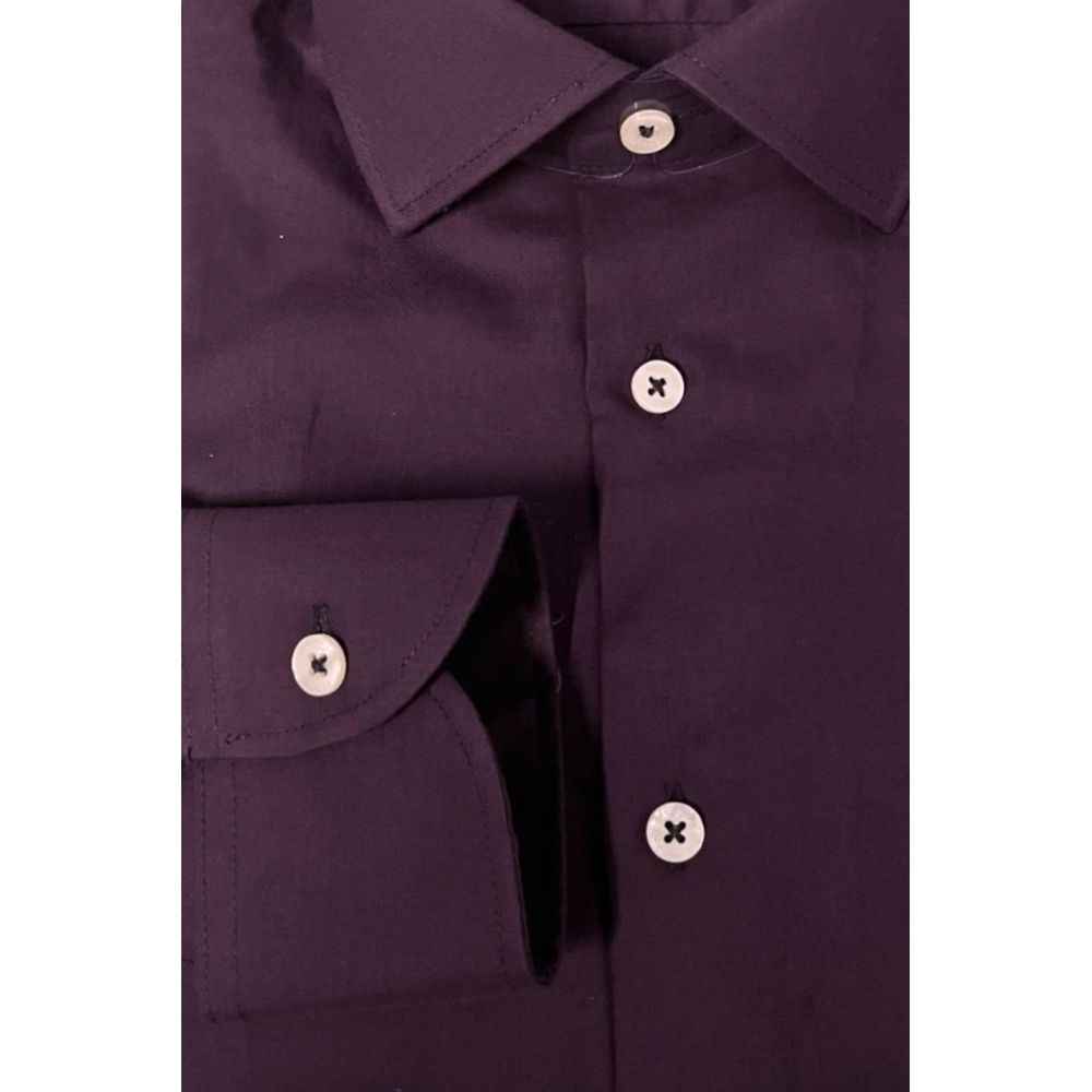 Baldinini Trend Purple Cotton Shirt
