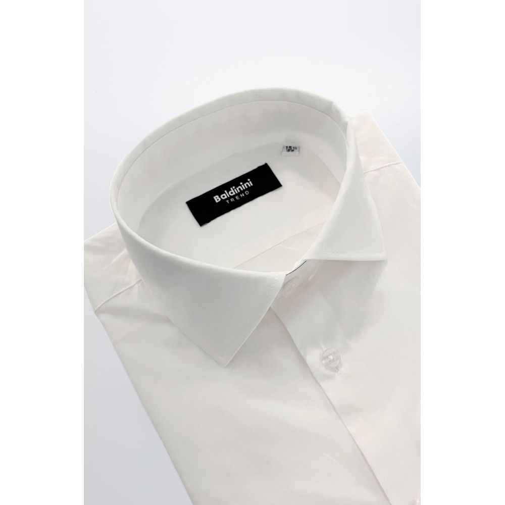Baldinini Trend White Cotton Shirt