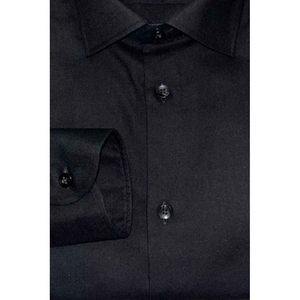 Baldinini Trend Black Cotton Shirt