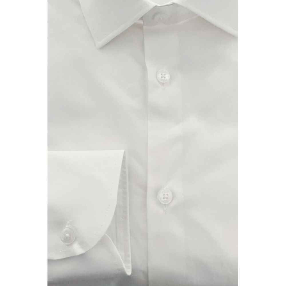 Baldinini Trend White Cotton Shirt