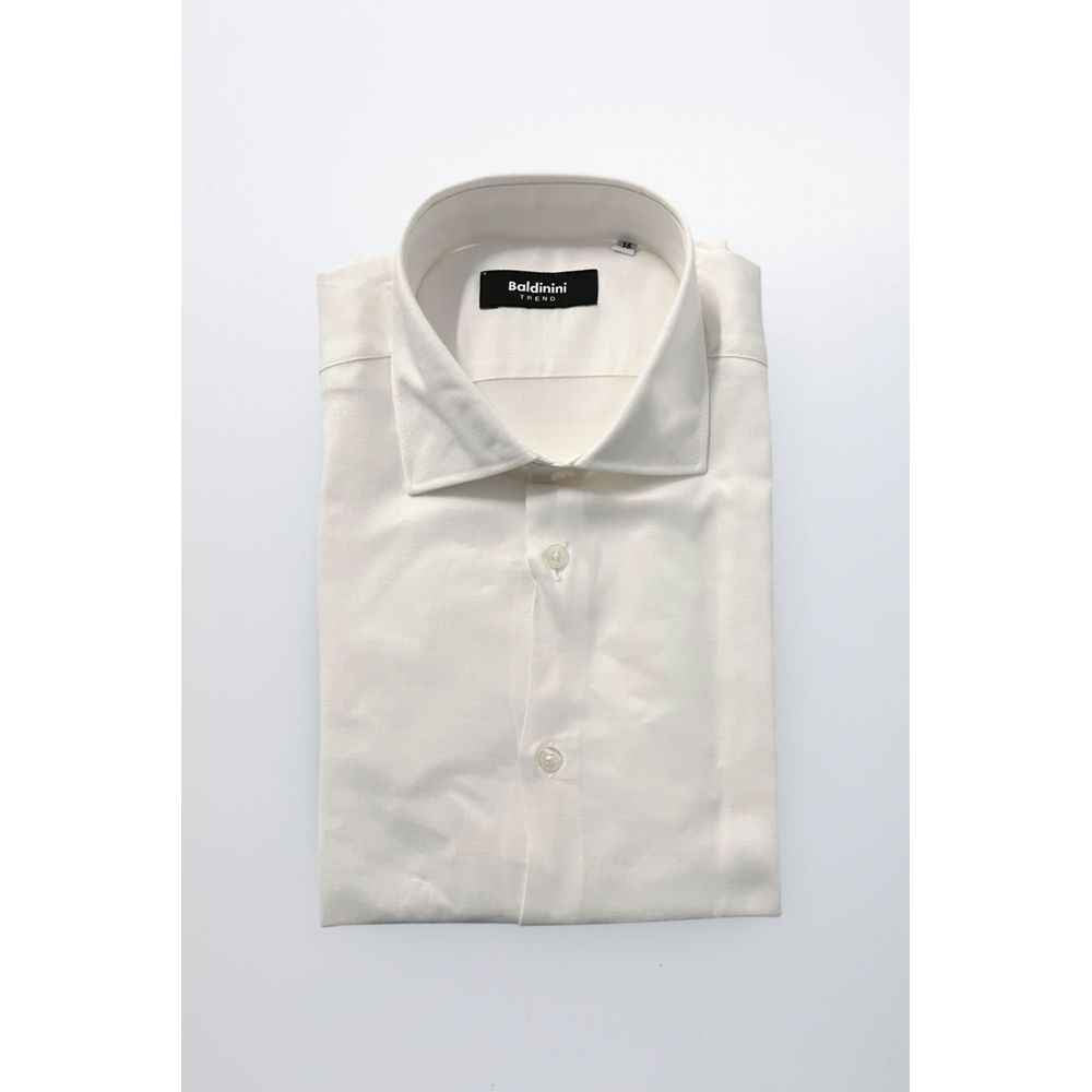 Baldinini Trend White Cotton Shirt