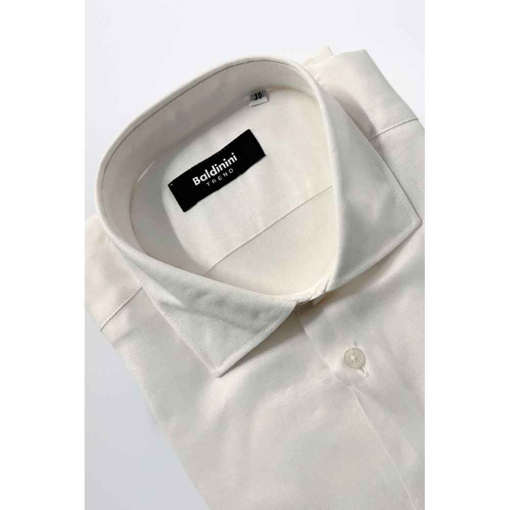 Baldinini Trend White Cotton Shirt