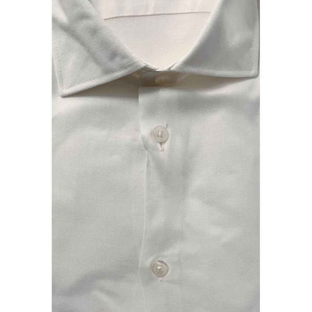 Baldinini Trend White Cotton Shirt