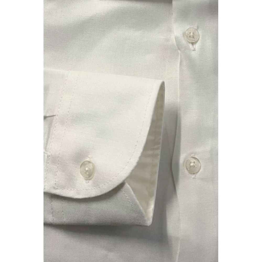 Baldinini Trend White Cotton Shirt