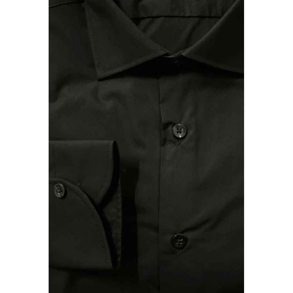 Baldinini Trend Black Cotton Shirt
