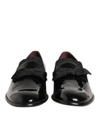 Dolce & Gabbana Black Leather Slip On Dress Men Loafers Shoes