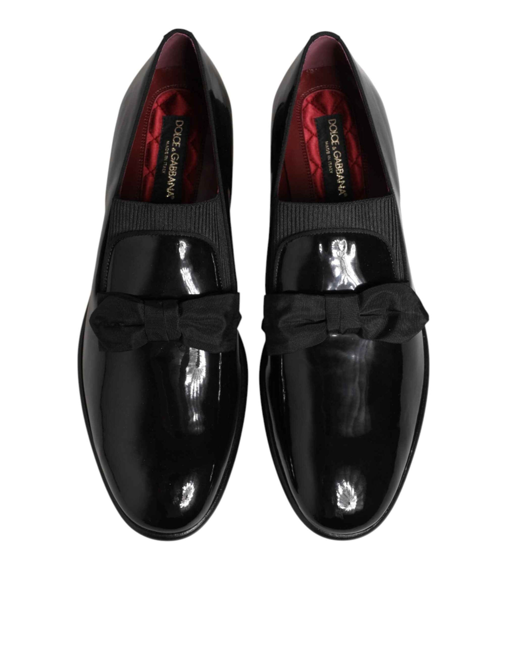 Dolce & Gabbana Black Leather Slip On Dress Men Loafers Shoes