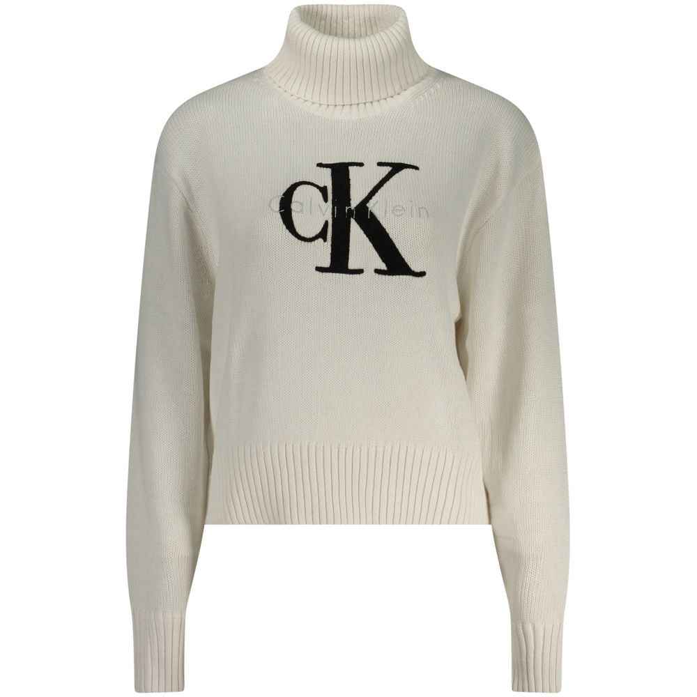 Calvin Klein White Cotton Sweater