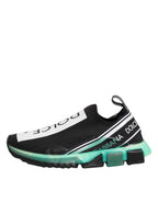 Dolce & Gabbana Black Slip On Sorrento Men Sneakers Shoes
