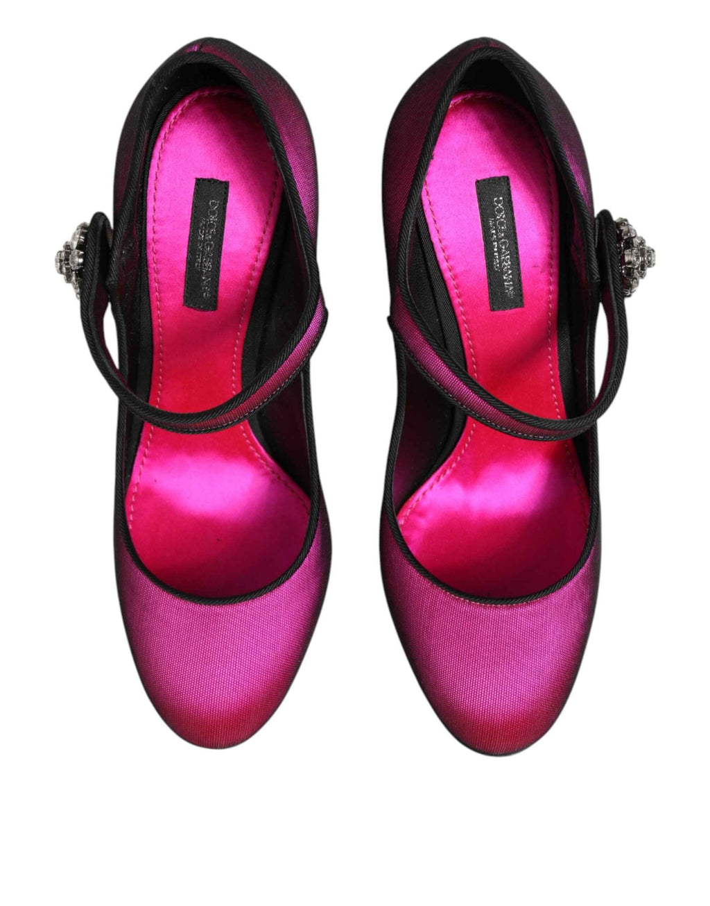 Dolce & Gabbana Pink Strass Mary Janes Heels Pumps Shoes