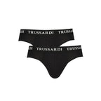 Trussardi Black Cotton Underwear