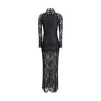 Rabanne Black Polyamide Long Dress