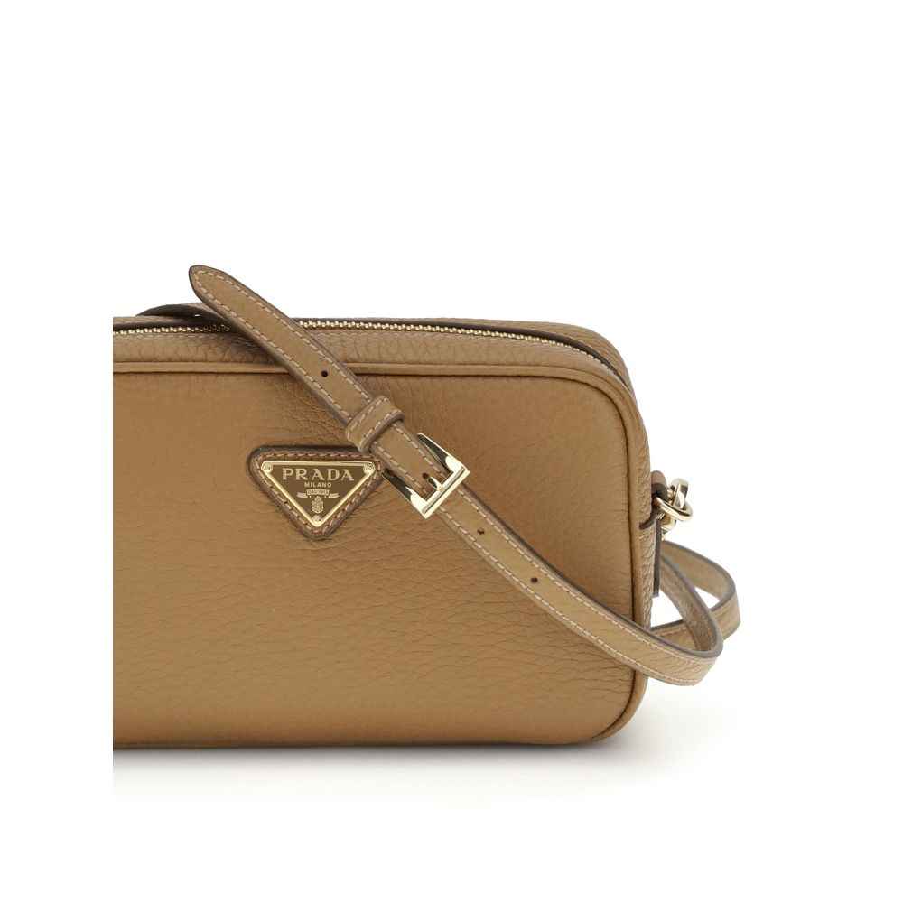 Prada Beige Calf Leather Bos Taurus Shoulder Bag