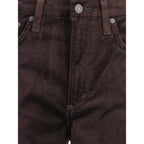 Citizens of Humanity Brown Cotton Straight-Leg Jeans