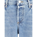 Agolde Blue Cotton Straight-Leg Jeans