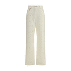 Golden Goose White Cotton Straight-Leg Jeans
