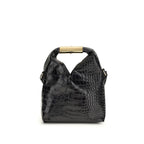 MM6 Black Calf Leather Bos Taurus Handbag