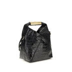 MM6 Black Calf Leather Bos Taurus Handbag