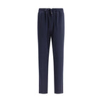 Brunello Cucinelli Blue Cashmere Casual Pants