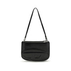 Diesel Black Calf Leather Bos Taurus Shoulder Bag