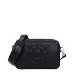 PINKO Black Leather Crossbody Bag