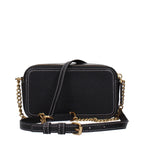 PINKO Black Leather Crossbody Bag