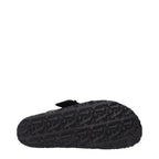 Palm Angels Black Leather Slippers