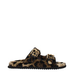 Dolce & Gabbana Beige Velvet Slippers
