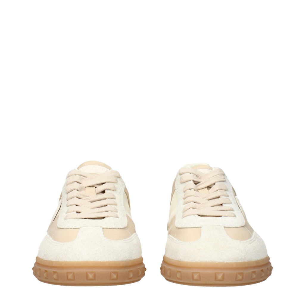 Valentino Garavani Beige Fabric Low Top Sneakers