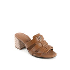 Tommy Hilfiger Brown Leather Platform Sandals