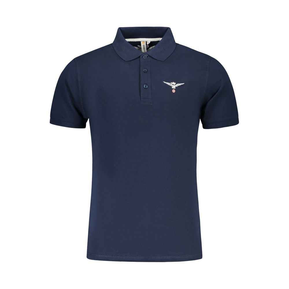 Accademia Militare Blue Cotton Polo Shirt