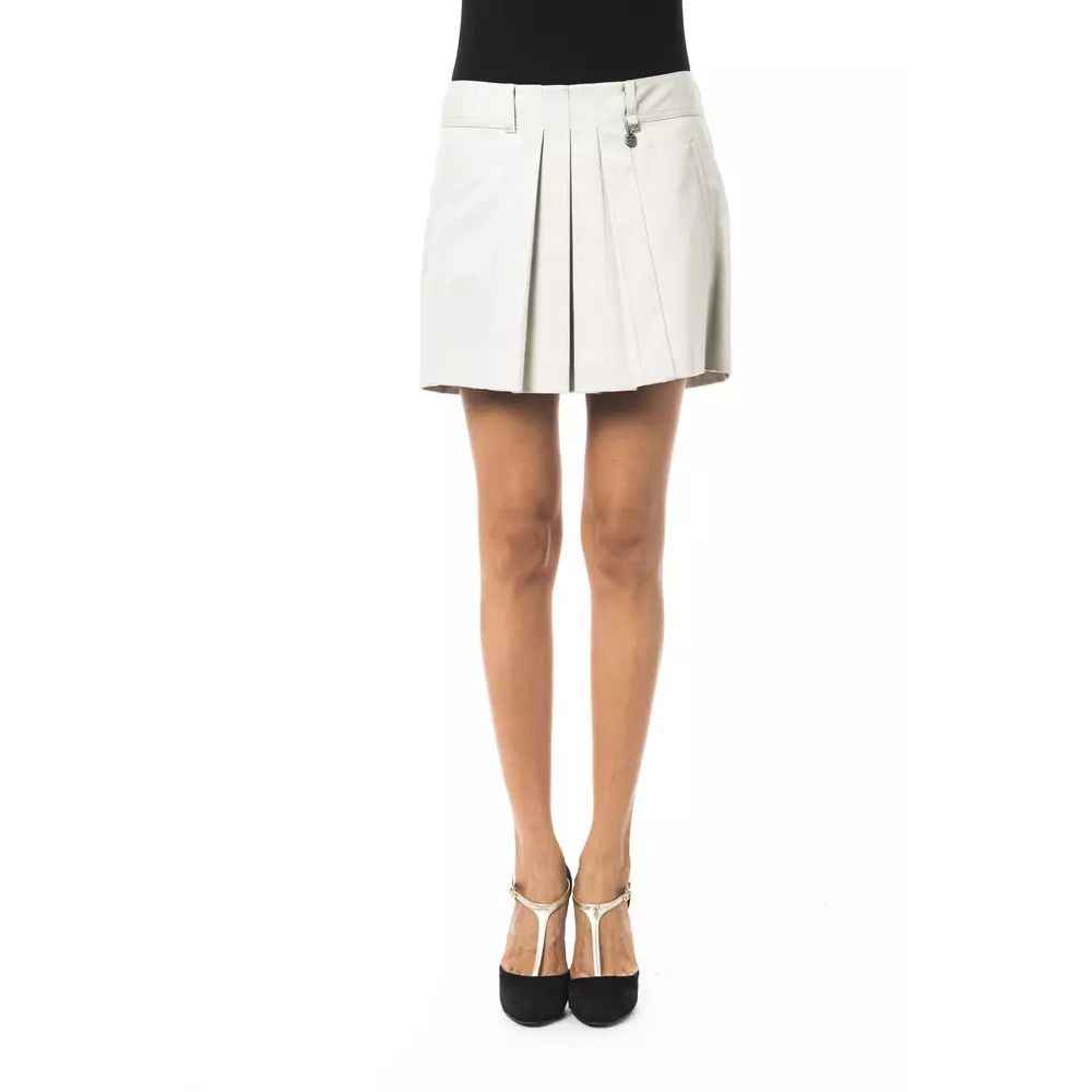 BYBLOS Gray Cotton Mini Skirt
