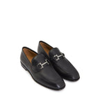 Salvatore Ferragamo Black Calfskin Slip-On Loafers