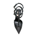 Valentino Garavani Black Calfskin Mid Heel Pumps