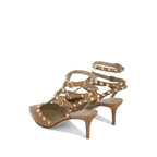 Valentino Garavani Brown Calfskin Mid Heel Pumps