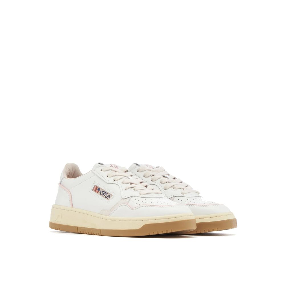 Autry White Goatskin Low Top Sneakers