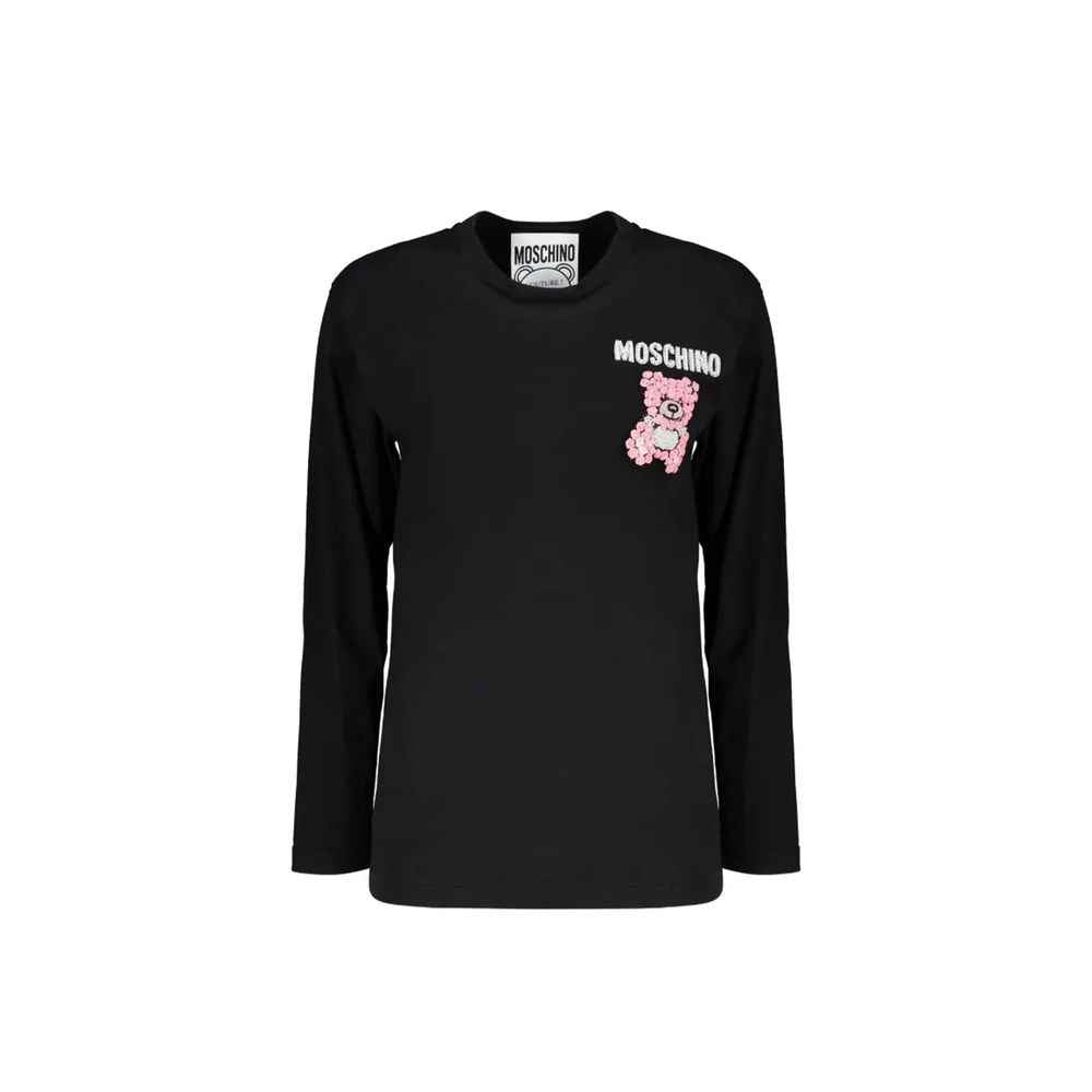 Moschino Couture Black Cotton Long Sleeve T-Shirt