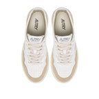 Autry White Goatskin Low Top Sneakers