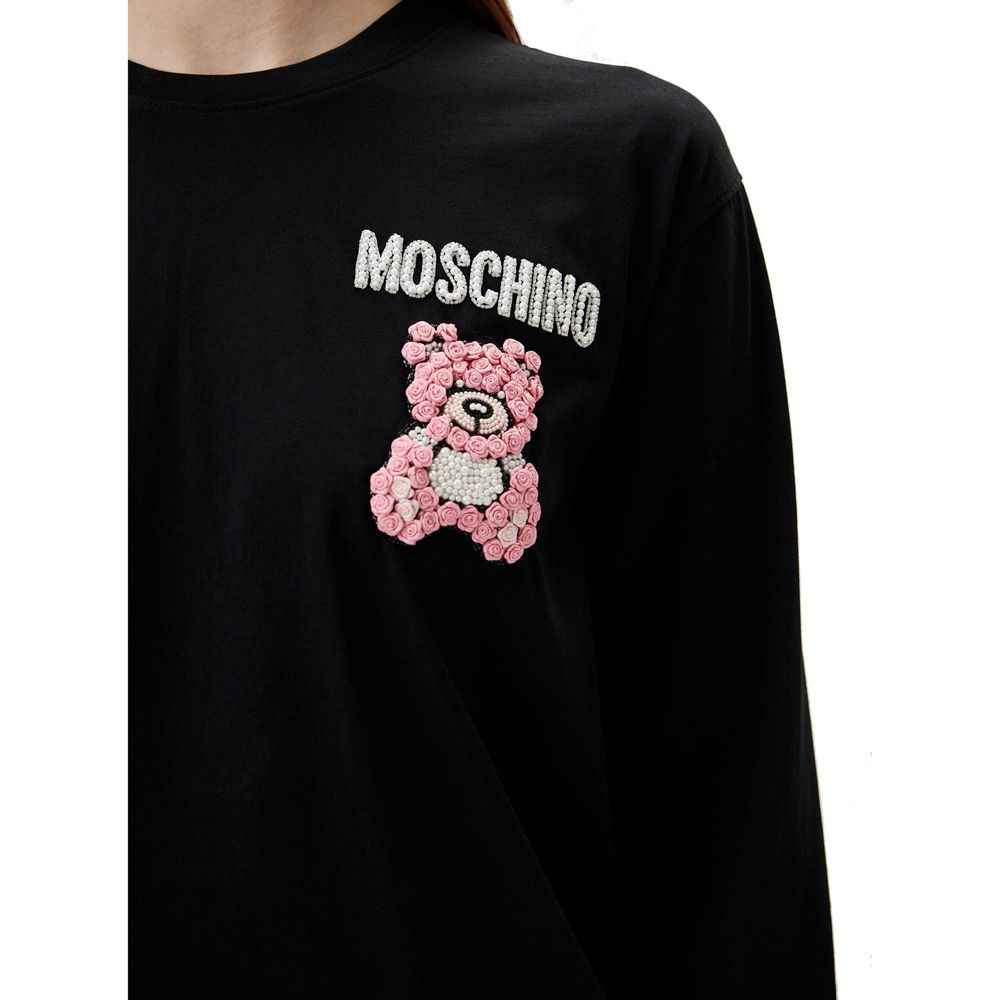 Moschino Couture Black Cotton Long Sleeve T-Shirt