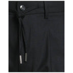 Herno Black Elastane Casual Pants