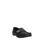 Fendi Black Calfskin Slip-On Loafers